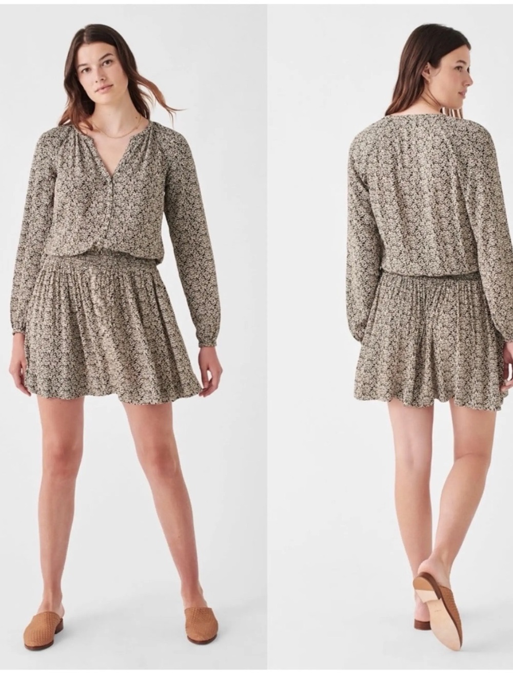 Faherty Montara Leaf Batik Dress NWT Small
